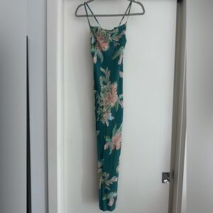 Floral Teal Midi Dress